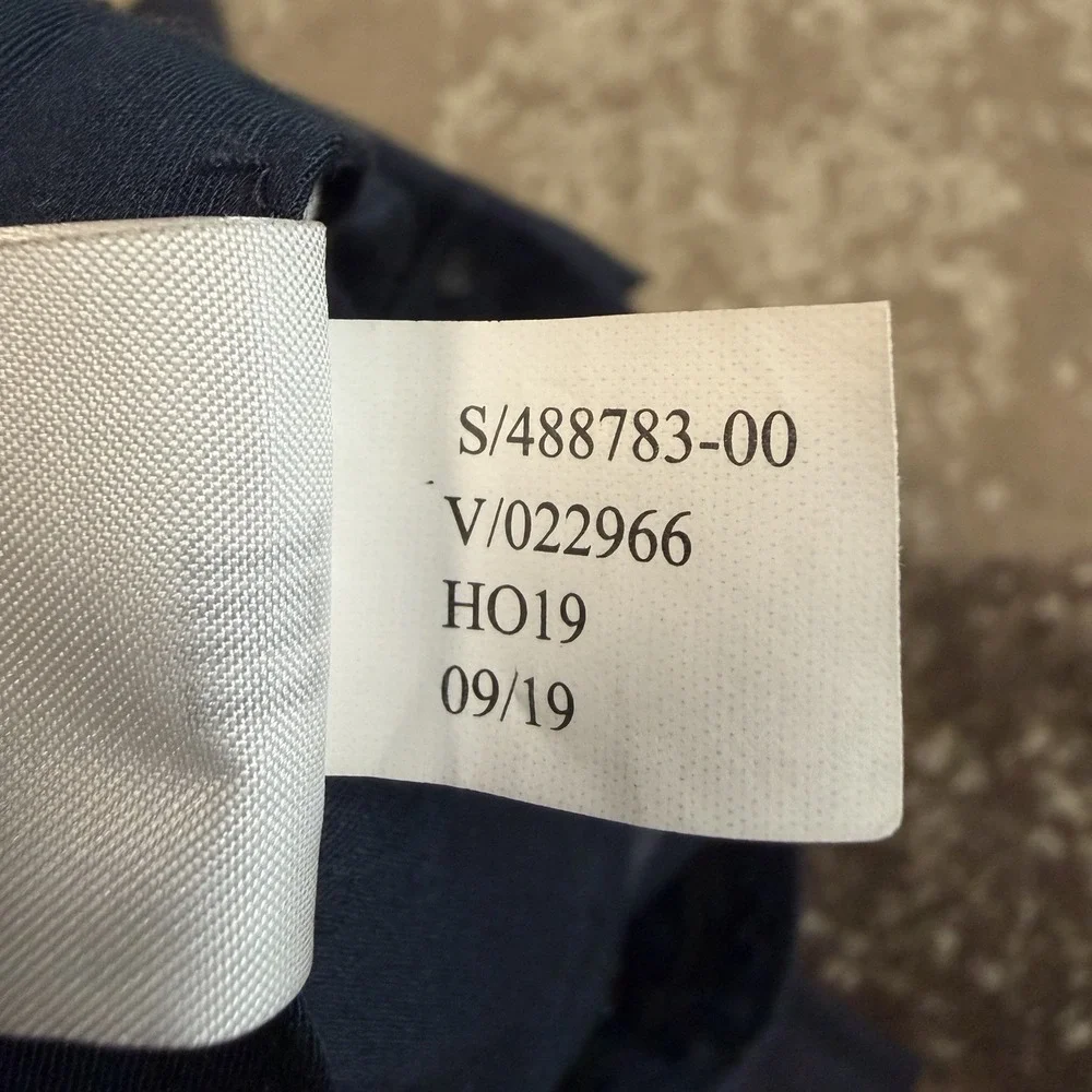 Banana Reublic Pants Mens 32x32 Blue Slim Fit Marzotto Wool Glen Plaid Check